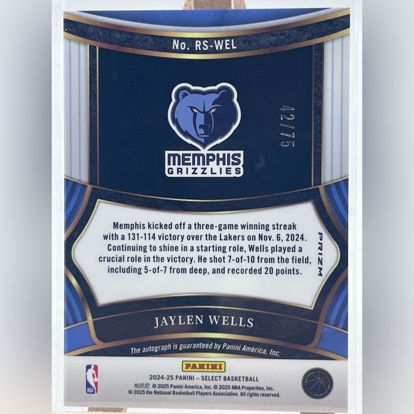 Jaylen Wells Sticker Auto RC - Picture 2 of 3
